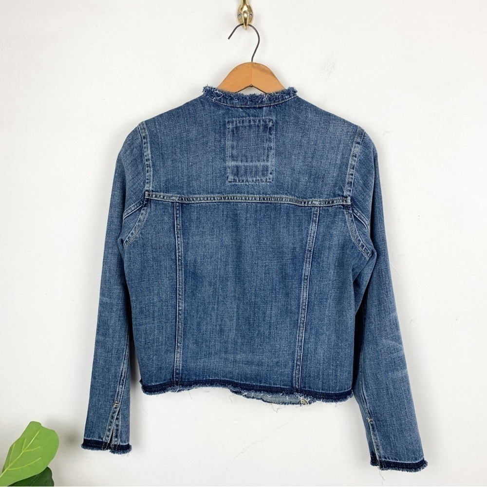 Abercrombie & Fitch Frayed Hem Classic Denim Jacket Sz M - Picture 2 of 7